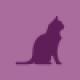 Small purple cat icon