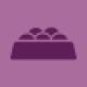 Purple food bowl icon